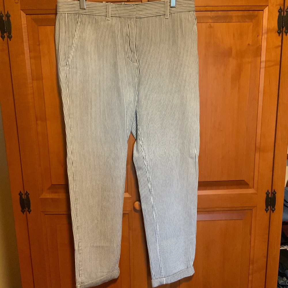 gap broken-in-straight striped khakis